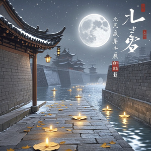 古巷河灯影