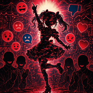 逆光でダンス