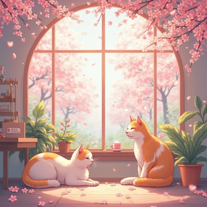 猫が眠る窓辺のワルツ