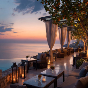 Velvet Citrus Twilight Above the Adriatic Sea