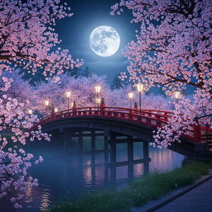 愛しき思い出の夜桜