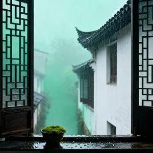 青石板上