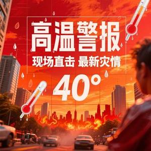 红色警报 热度瞬间爆表炎热灾情紧急警报
