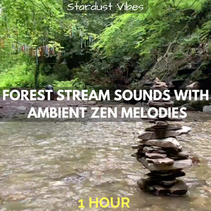 Forest Stream Sounds with Ambient Zen Melodies: One Hour