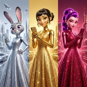 Gold Zoey vs Silver Judy vs Ruby Rumi Robots