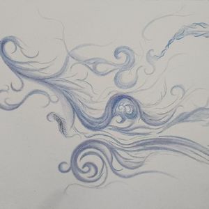 小鸟是淹没大海的花