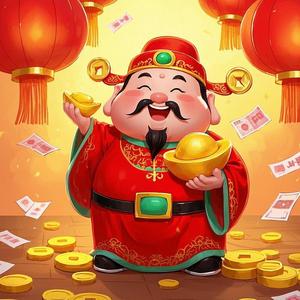 金蛇戏财湖，蛇年吉祥