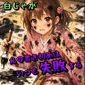 私の書き初めはいつも失敗する