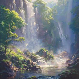 Relajantes Cataratas Nocturnas De Agua