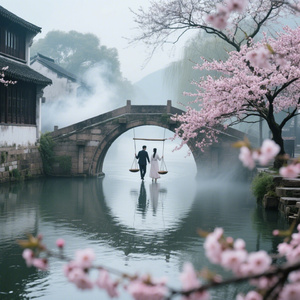 默默桃花渡执手摇啊摇