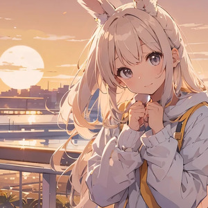 夕日の中でおつかれさまでした