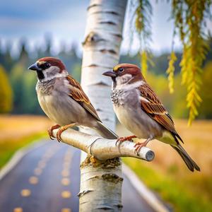 Воробей и воробьиха