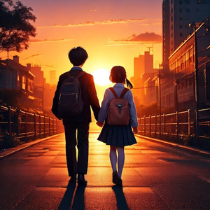 夕暮れの帰り道