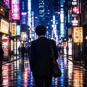 Neon Afterglow_仕事の帰り道