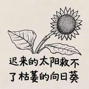 迟来的太阳救不了枯萎的向日葵