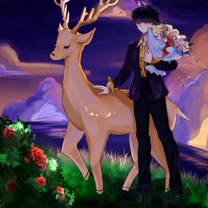 玫瑰与小鹿