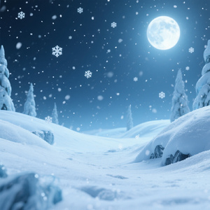 深々と、白い夜