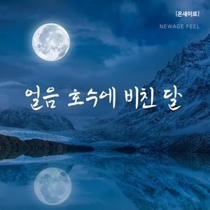 얼음 호수에 비친 달