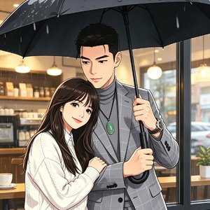 为心爱的姑娘打把伞