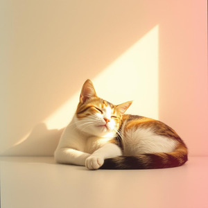 三毛猫の穏やかな午後