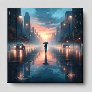 비가 멈추기를 기다려