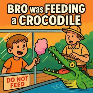BRO was FEEDING a CROCODILE