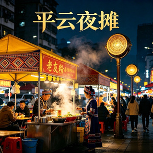 《平云夜摊》