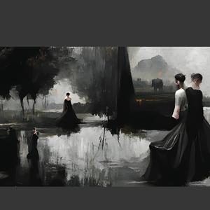 Creepy and horror suspense wave