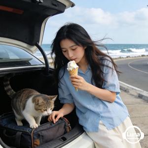 Taking a Break By the Convenience Store