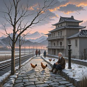 等待儿子媳妇孙子孙女打工回家