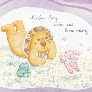 Bướm bay vườn cải hoa vàng