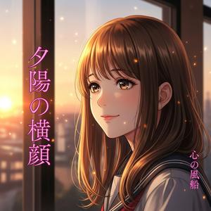 夕陽の横顔
