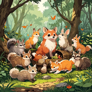 かわいい動物が大はしゃぎ