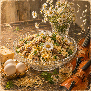 Ромашки салат