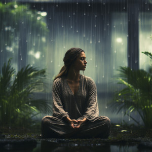 Interludio Suave Para El Spa Con Lluvia