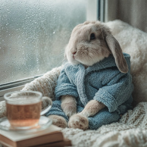 Tiny Blueberry Bunny Pajamas
