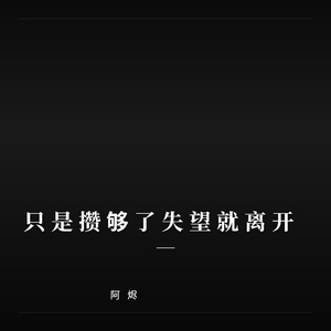 只是攒够了失望就离开