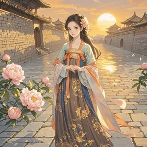 洛阳城里的唐装姑娘