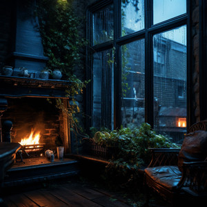 Firelight's Gentle Rainfall