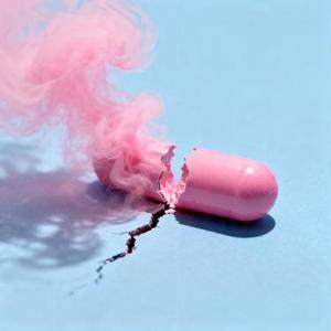 粉色烟雾