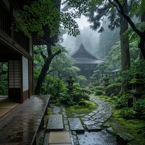 Rain Over the Cedar Gate