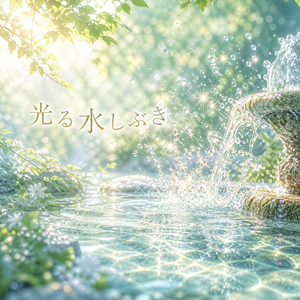 光る水しぶき