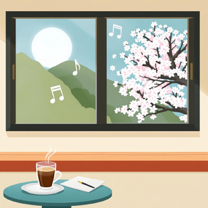 カフェの優しいひととき