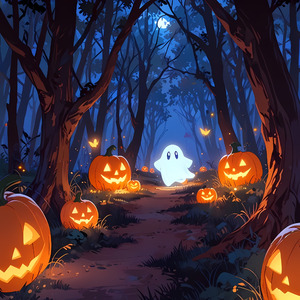 迷子のハロウィンおばけ