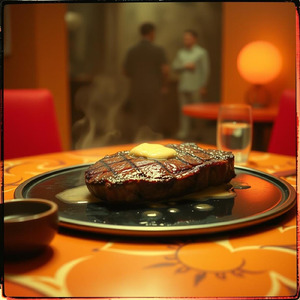 ステーキの香り