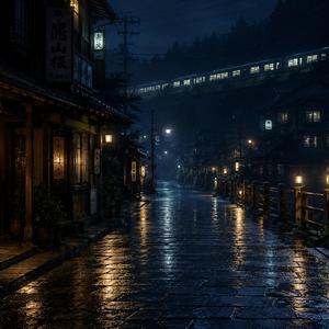 lanterns after midnight - 雨灯りの湯街 | Japanese Chillhop & Rainy Onsen Ambience