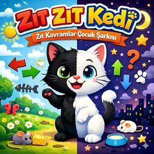 Zıt Kavramlar Öğreniyoruz | Zıt Zıt Kedi | Çocuk Şarkıları
