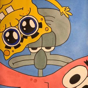 《吞下炸弹时的海绵宝宝》