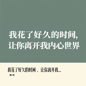 我花了好久的时间 ，让你离开我内心世界