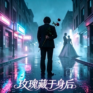玫瑰藏于身后